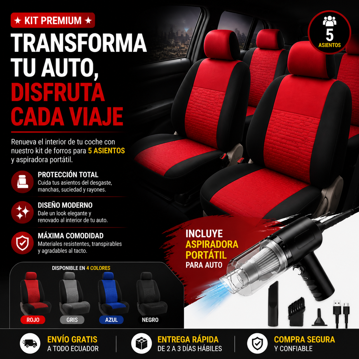 SeatOn® - KIT DE FORRO PARA SILLAS PREMIUM