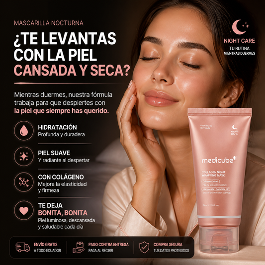 CollaGlow® – Mascarilla Nocturna de Colágeno