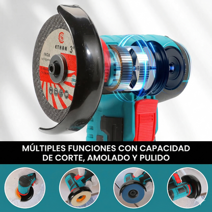 AMOLADORA ANGULAR PORTÁTIL + DESTORNILLADOR 8 EN 1 🛠️