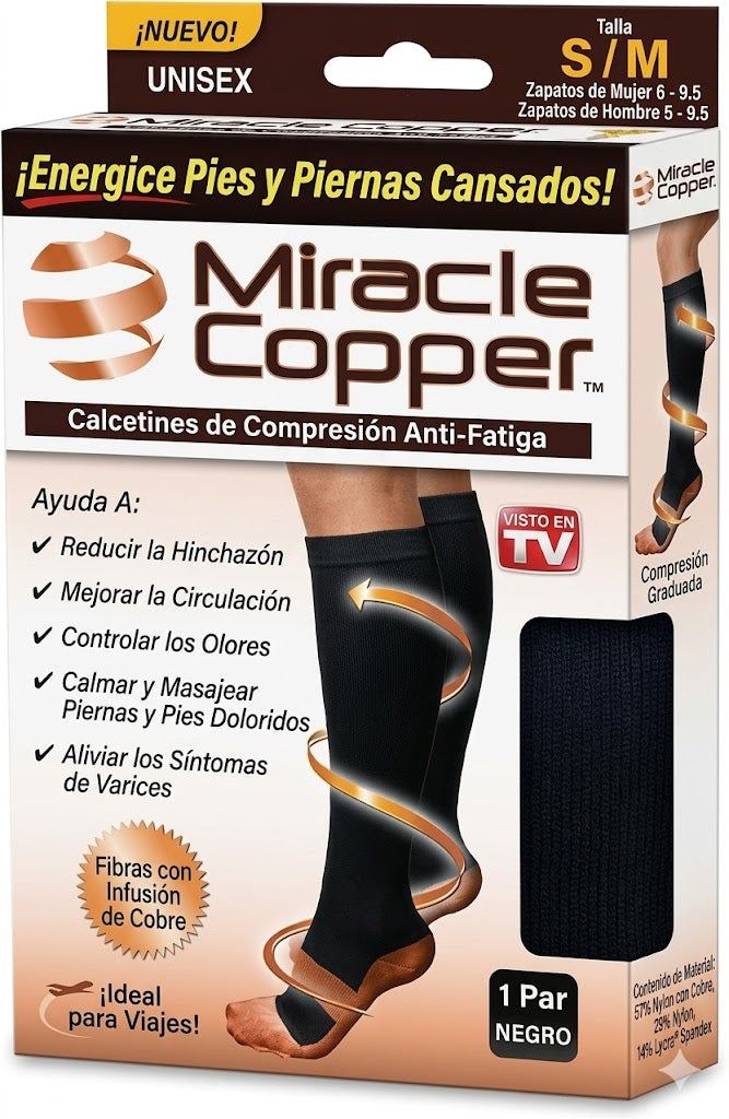 Medias Largas De Compresion De Cobre 🧦