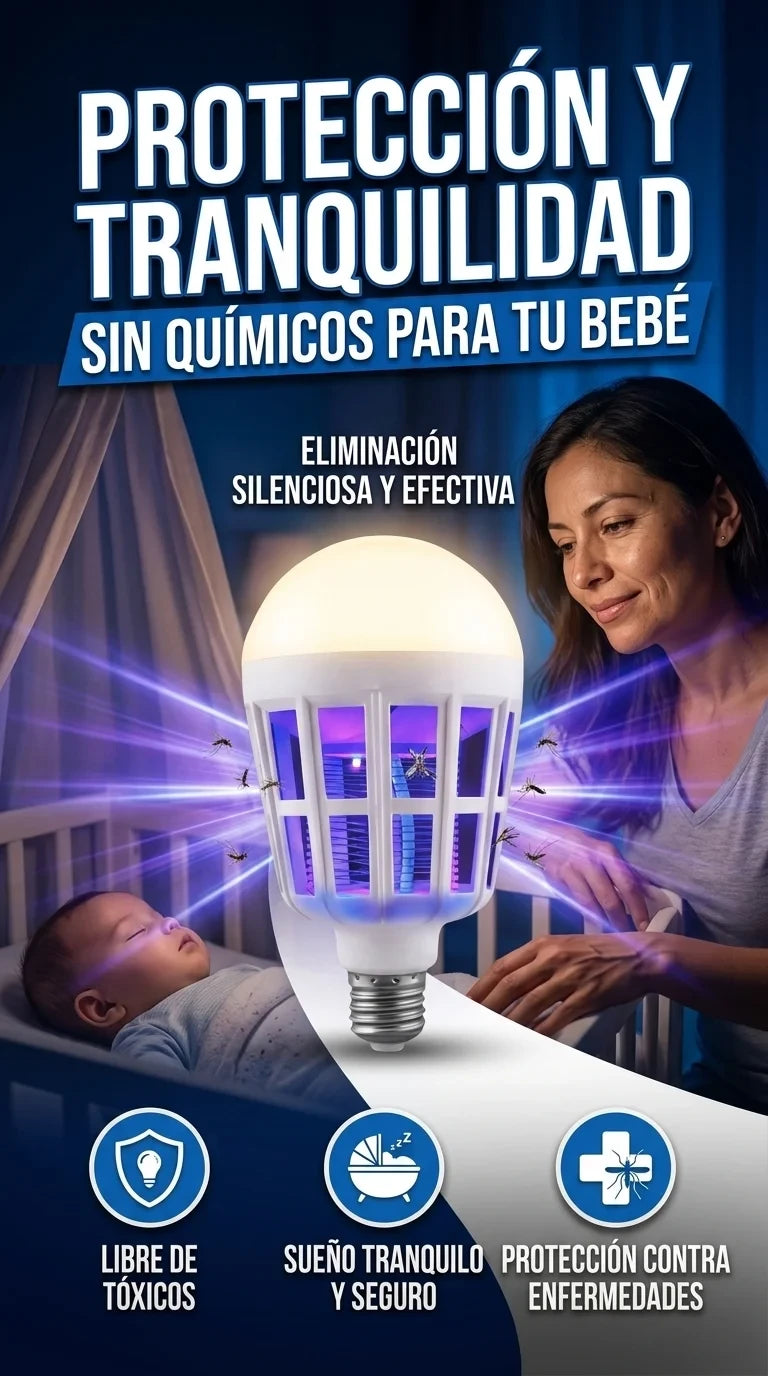 FOCO LED MATA MOSQUITOS 🦟